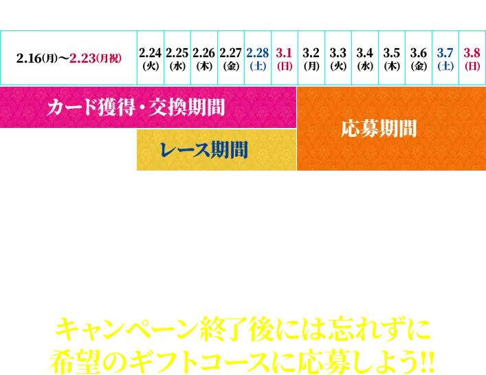 _キャンペーンのスケジュールを要チェック！