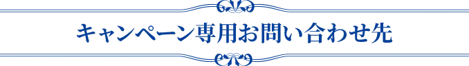 キャンペーン専用お問い合わせ先